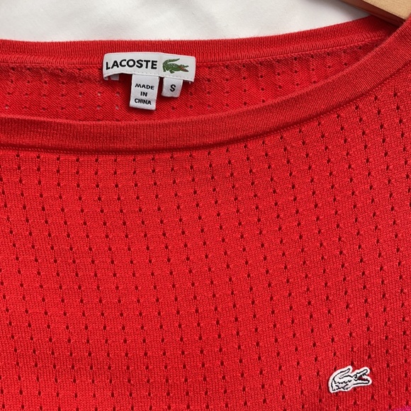 LACOSTE Color-Block 100%Cotton Long Sleeve Tunic - Picture 2 of 4